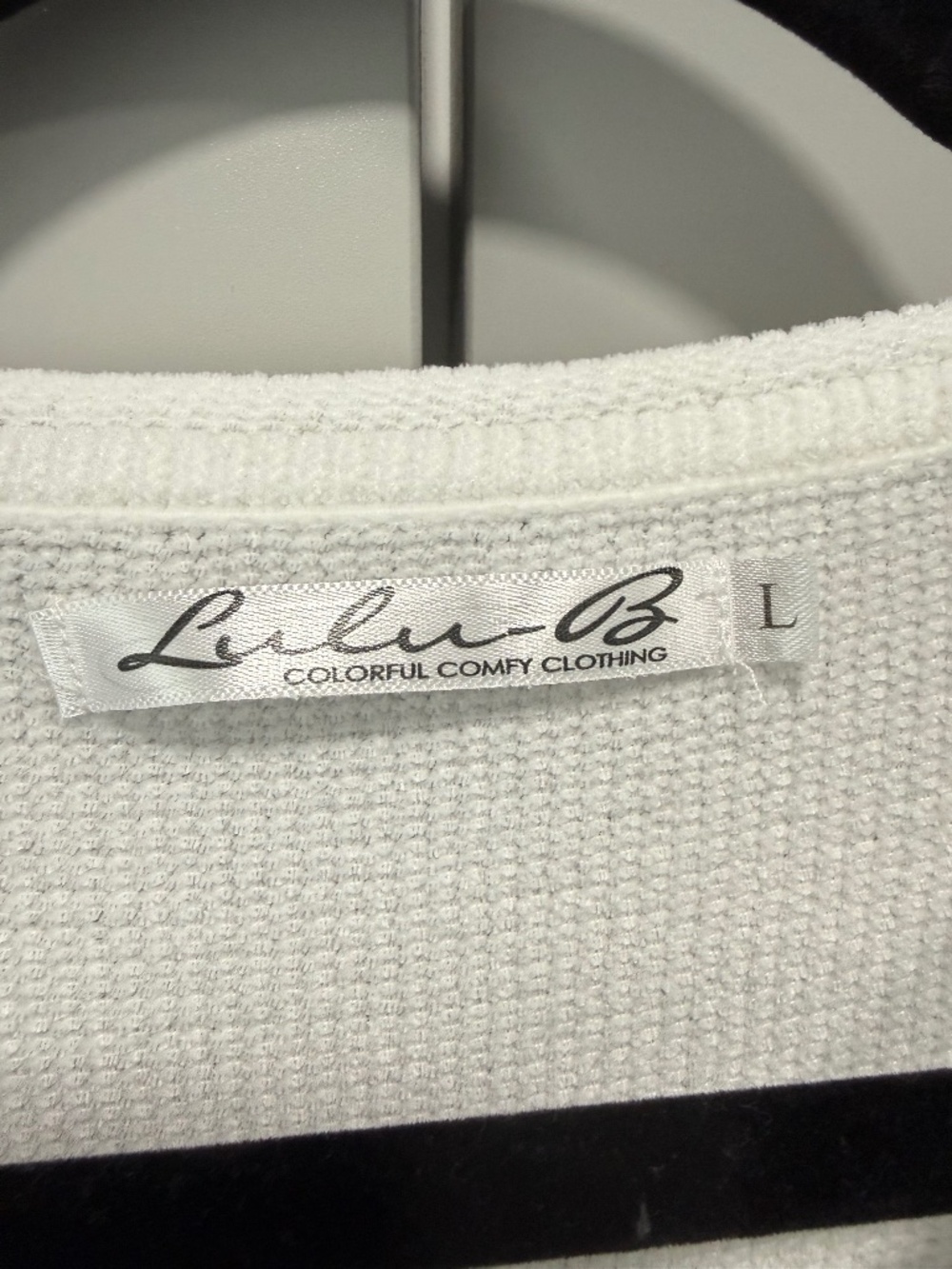 Lulu B white Ribbed Sweater L
